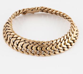 ARMBAND, 18K guld, Gustav Dahlgren & Co, Malmö. Vikt 72,4 gram.