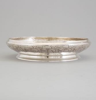 A Swedish Art Nouveau silver bowl, makers mark GAB, Stockholm, 1910.