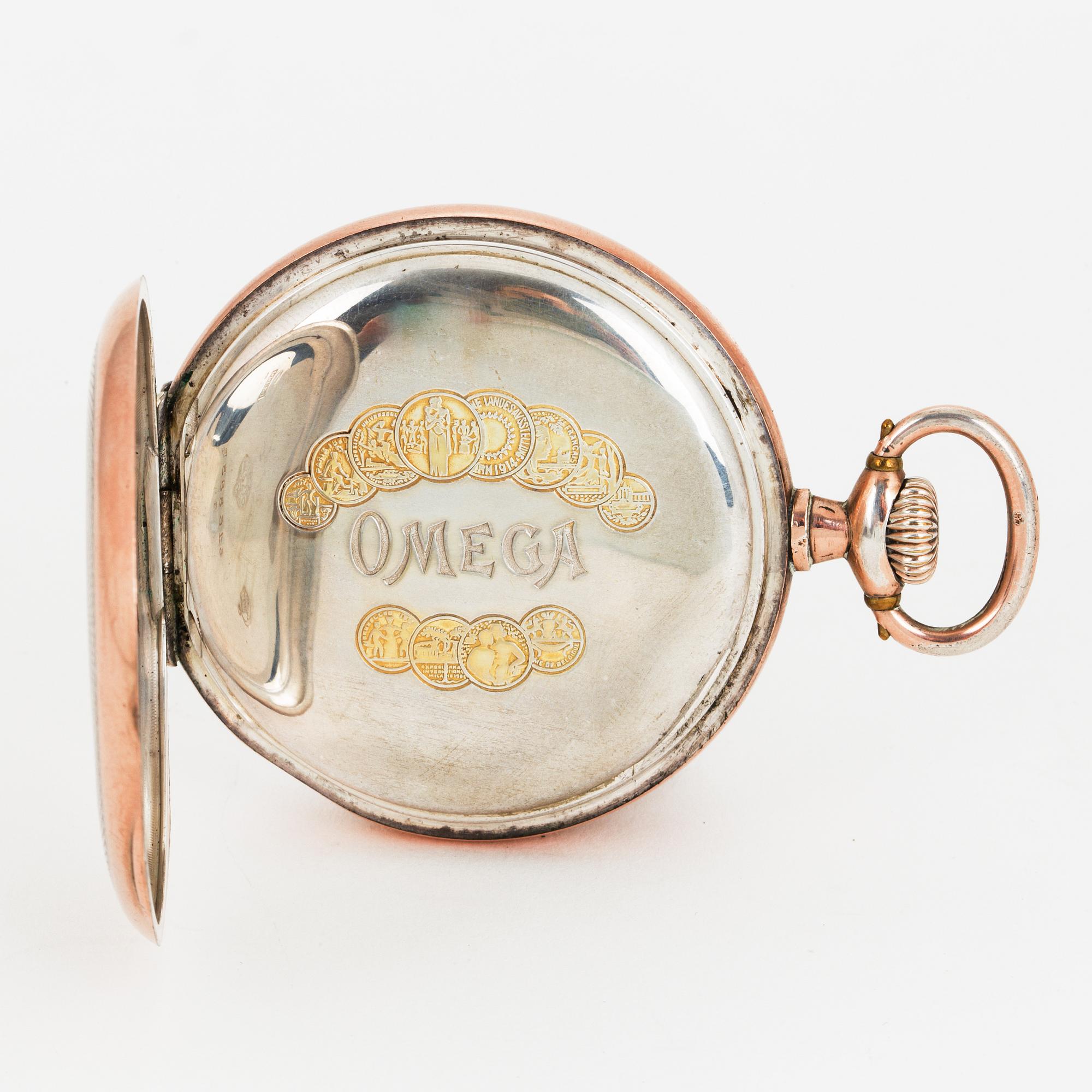 OMEGA, pocket watch, "Red Twelve", 51 mm.