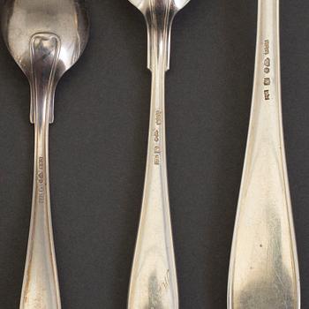 BESTICK, 94 delar, silver, Svensk spets, bland annat GAB, 1910-tal.