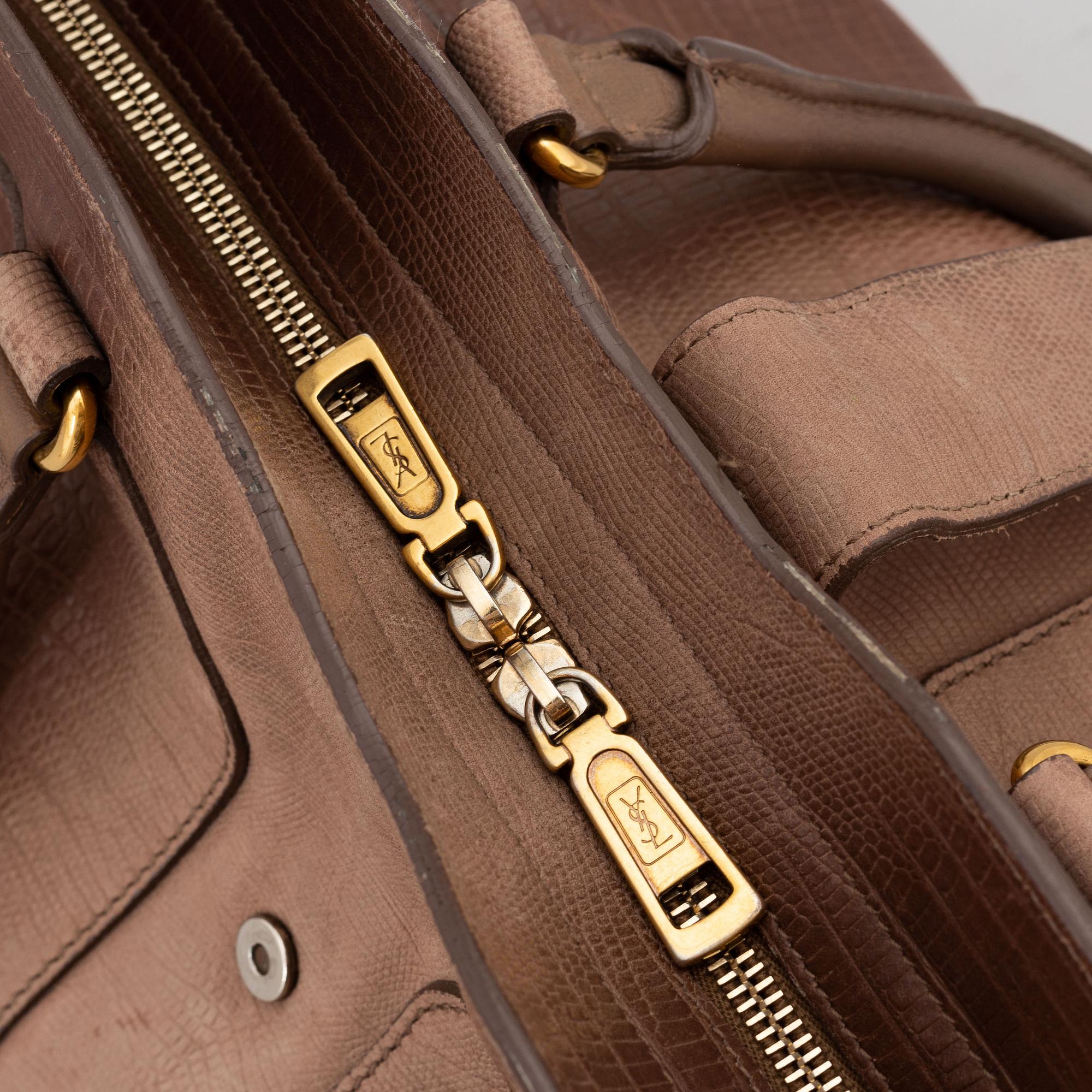 Yves Saint Laurent, an embossed leather 'Medium Cabas Chyc Bag'.