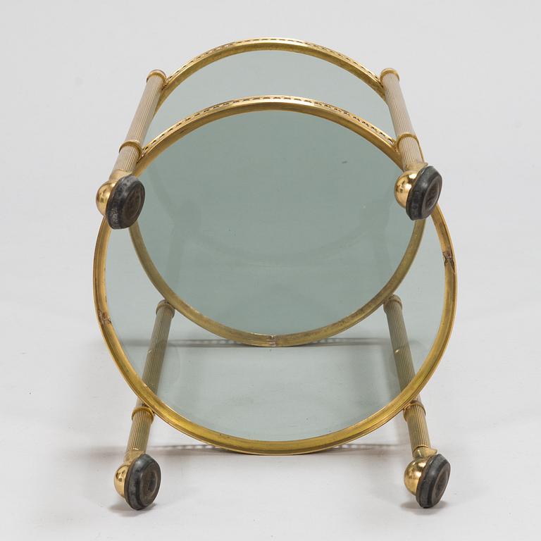 Tarjoilupöytä / Sivupöytä pyörillä, 1900-luvun loppupuoli.