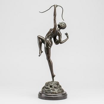 Pierre Le Faguays, after, sculpture, Woman with bow.