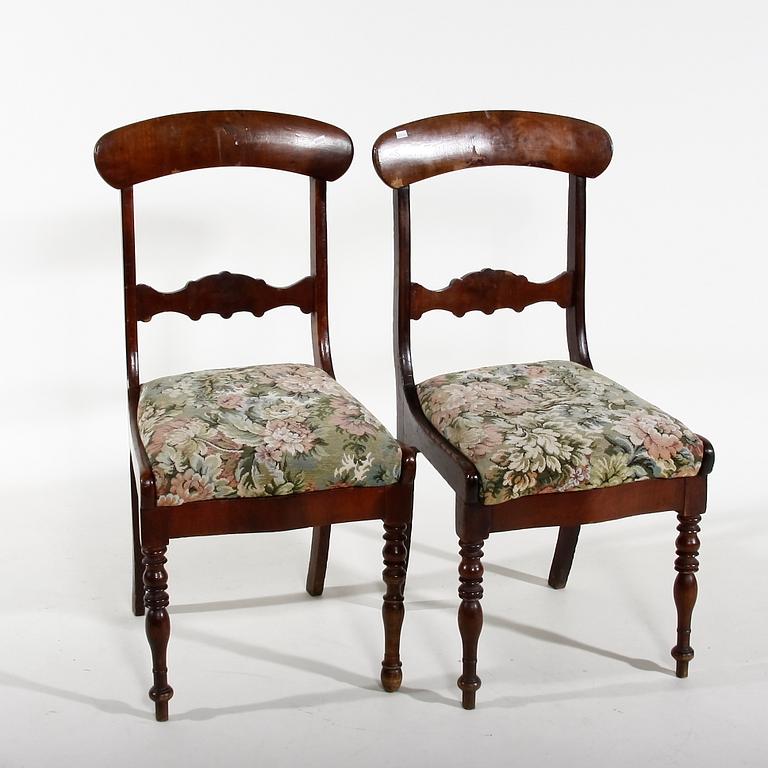STOLAR, ett par, senempire, 1800-talets mitt.