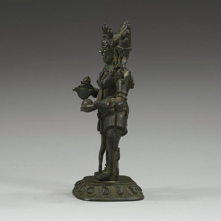 A bronze figure of Mahakala.