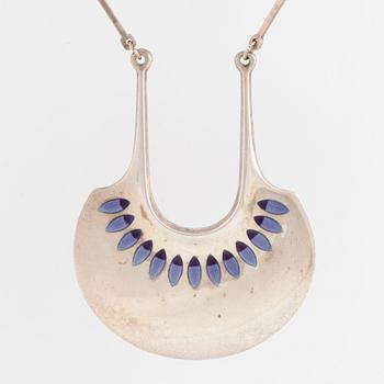 A David Andersen sterling silver and enamel necklace.