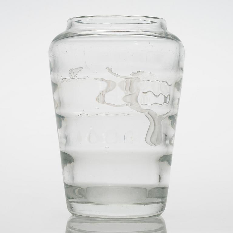 Arttu Brummer, probably, vase, engraved in Riihimäki 27.10 1937 (in Riihimäki 27.10 1937) .