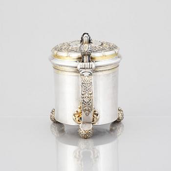 A Swedish 18th century parcel-gilt silver tankard, mark of Niclas Warneck, Karlstad 1751.