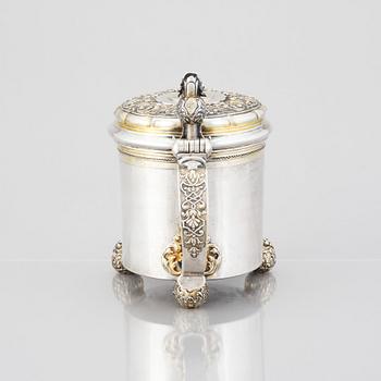 A Swedish 18th century parcel-gilt silver tankard, mark of Niclas Warneck, Karlstad 1751.