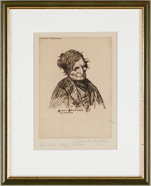 ALBERT ENGSTRÖM, gravyrer, 3 st, sign.