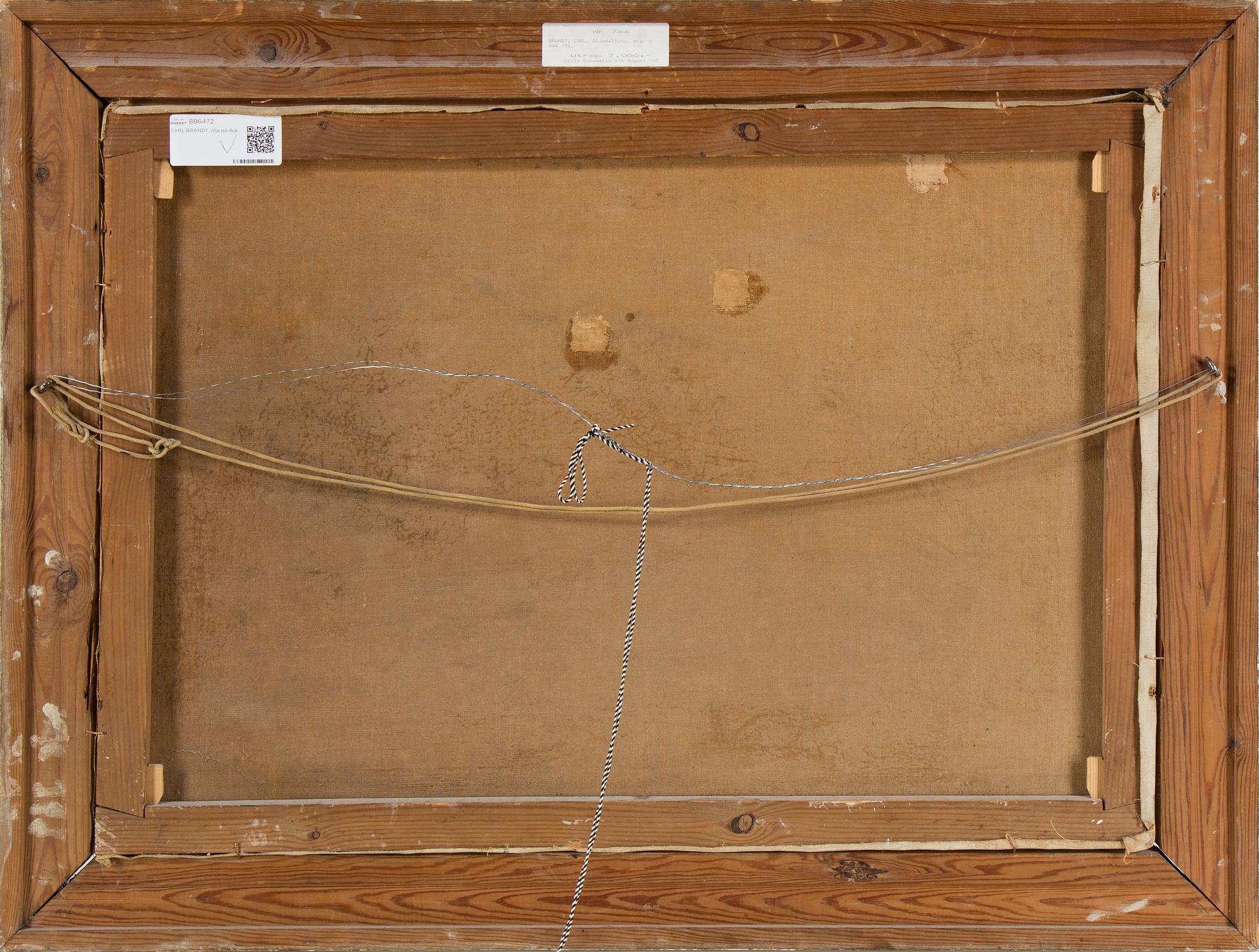 CARL BRANDT, oil on canvas, signed and dated -92.