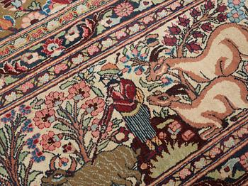 ANTIQUE KERMAN FIGURAL. 641,5 x 403 cm.