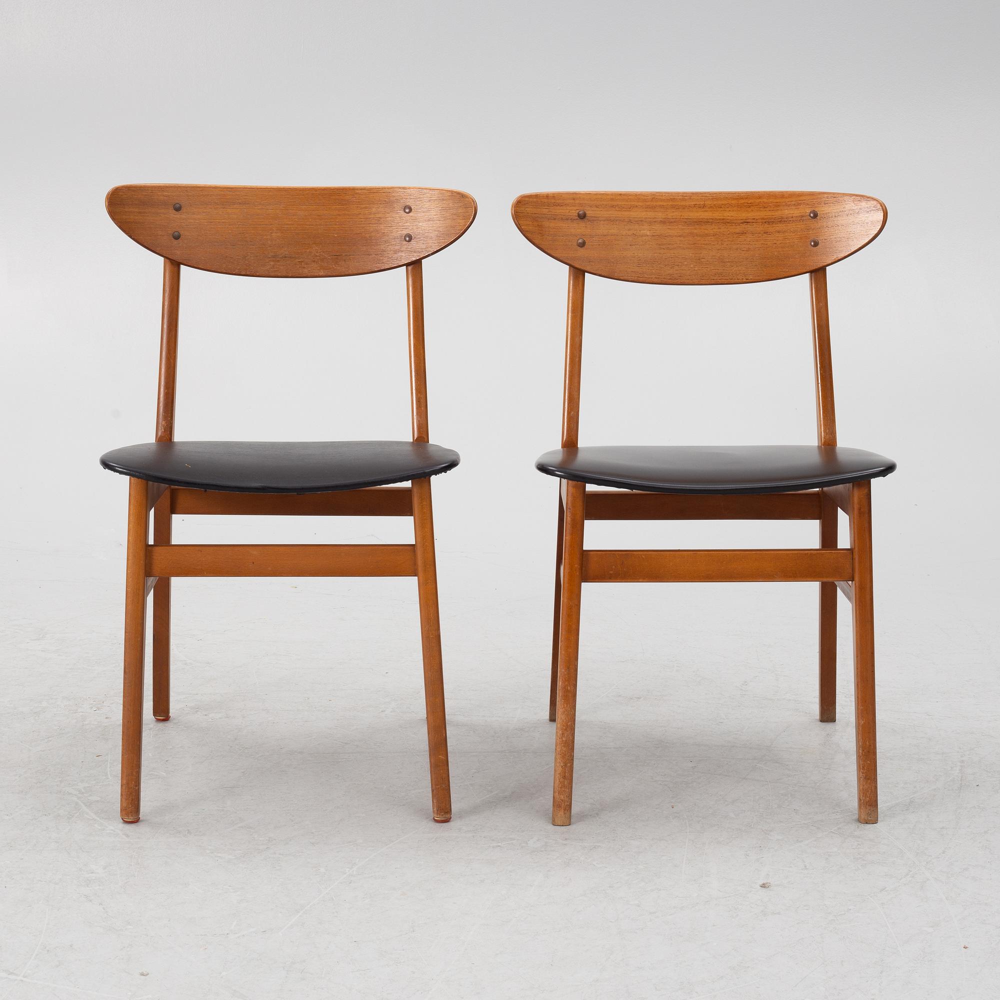 Chairs, 7 pcs, Farstrup, Denmark, 1950s/60s.