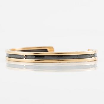 Bulgari bangle "B.Zero1" 18K gold and steel.