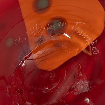 Jan-Erik Ritzman, a glass vase, Transjö 2000.