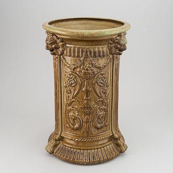 A large ceramic umbrella stand, circa 1900.