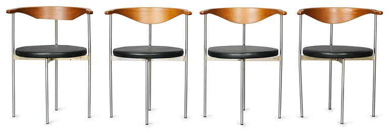 FREDRIK SIECK, stolar, 8 st, Fritz Hansen, Danmark, 1964.