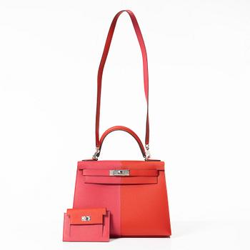 Hermès, väska, "Kelly 28 Sellier" med plånbok "Kelly Pocket Compact", 2021.
