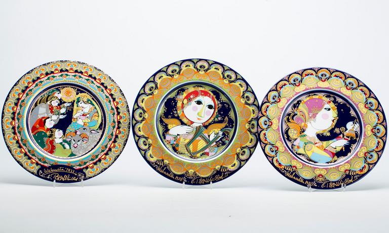 FAT, 9 st, porslin, Björn Wiinblad, Rosenthal Studio-Line, 1970/80-tal.