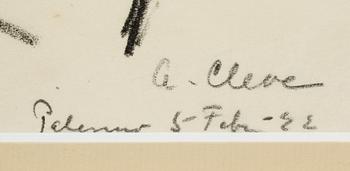 AGNES CLEVE, pastell, signerad och daterad Palermo -22.