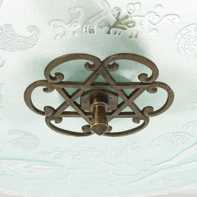 A Swedish Grace ceiling lamp, 1920's/30's.