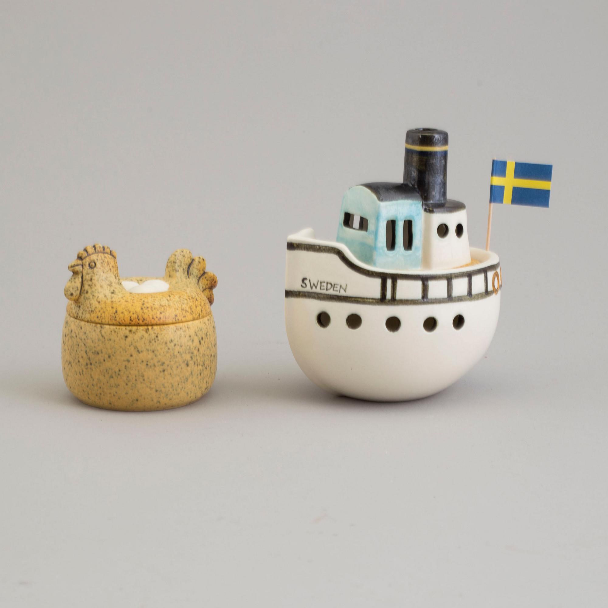 Lisa Larson, burk med lock, K-St | Auction karljohanauktioner.se