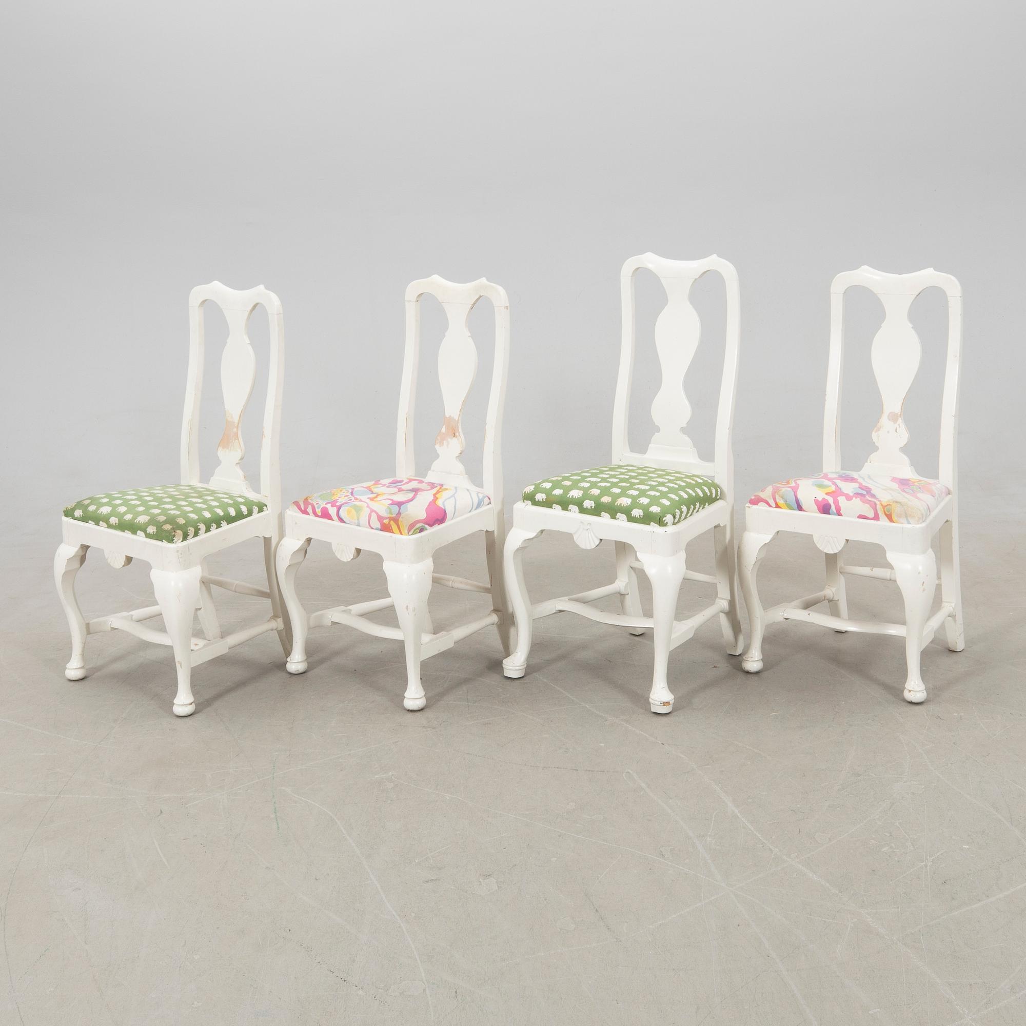 Chairs 8 pcs late Baroque and late Baroque style 17/20th century.