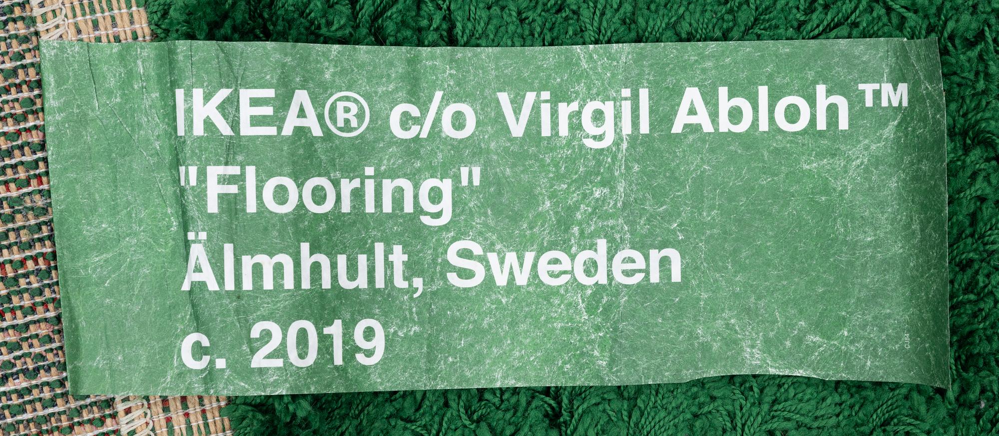 Virgil Abloh, a 'Wet Grass' carpet, Ikea, c. 195 x 133 cm.