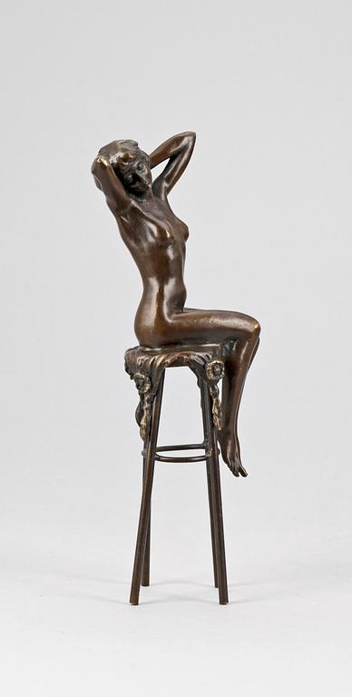 DEMETRE CHIPARUS, skulptur, brons, sign. 1900-tal.