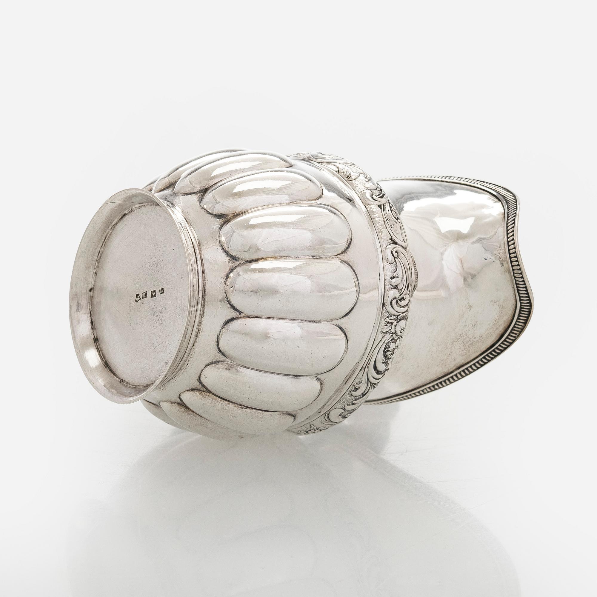 Henrik Qvarnberg, gräddsnäcka, silver, Viborg 1844.