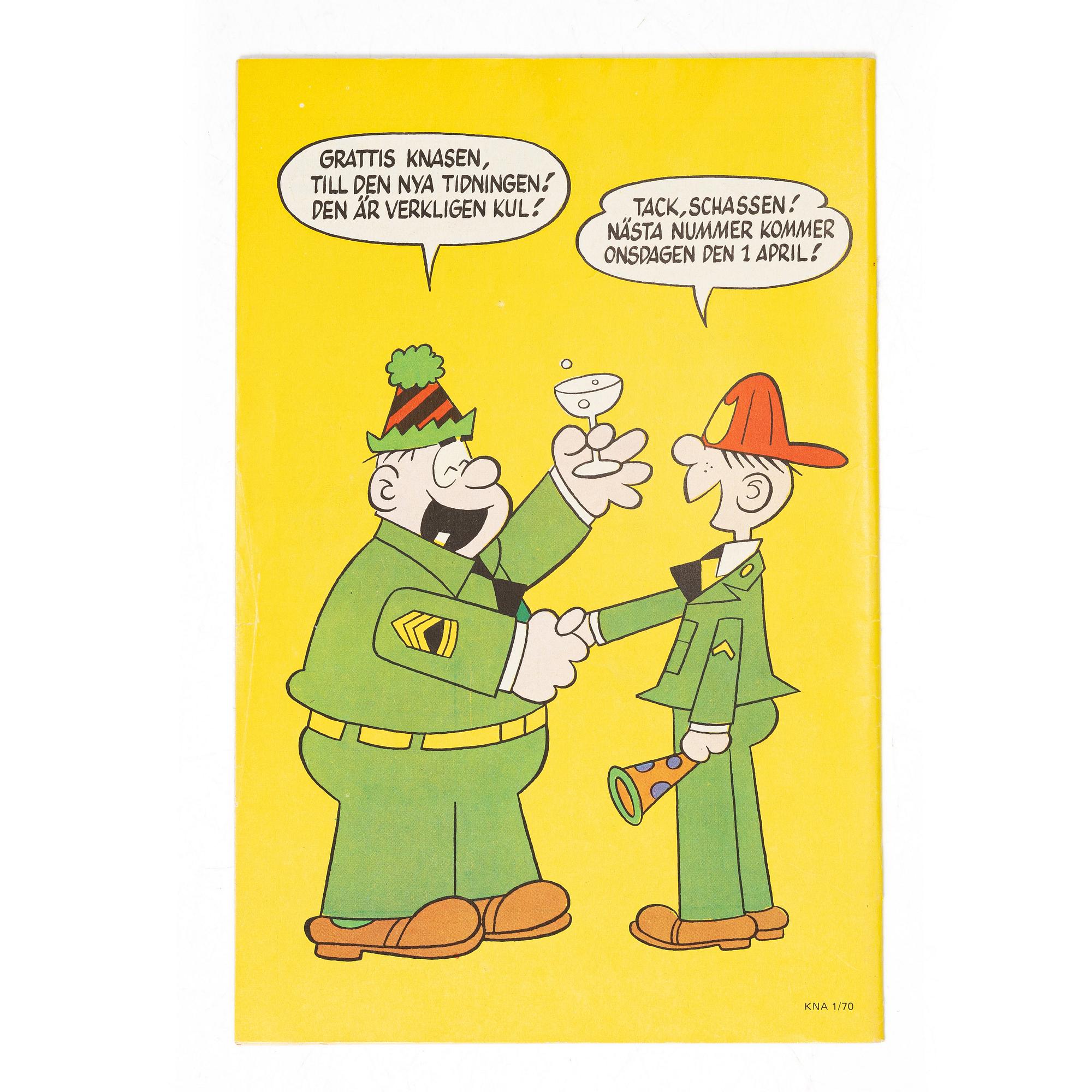 Comic book, “Knasen”, No. 1, 1970.