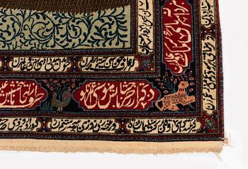 A pictoral Kashan 'Mohtasham' Central Persia, c. 205 x 130 cm.