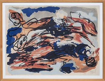 KAREL APPEL, färglitografi. Signerad och numrerad 118/125. Stämplad L'Oeuvre Gravée.