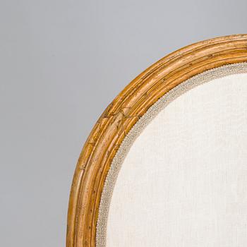 A pair of Gustavian armchairs, 18th century.