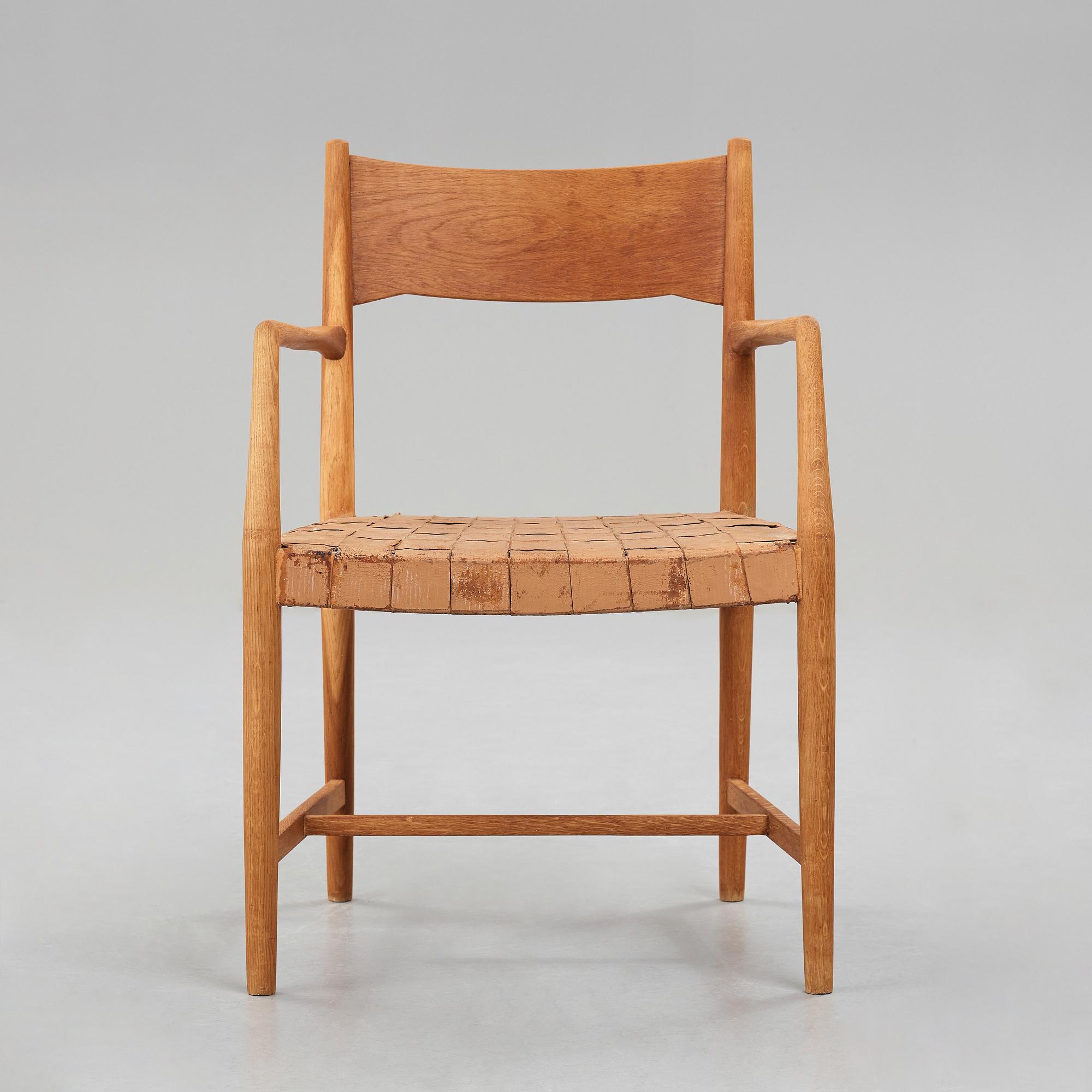 HANS J WEGNER, karmstol, Plan Møbler for Jydsk tlf, Danmark 1938-41.