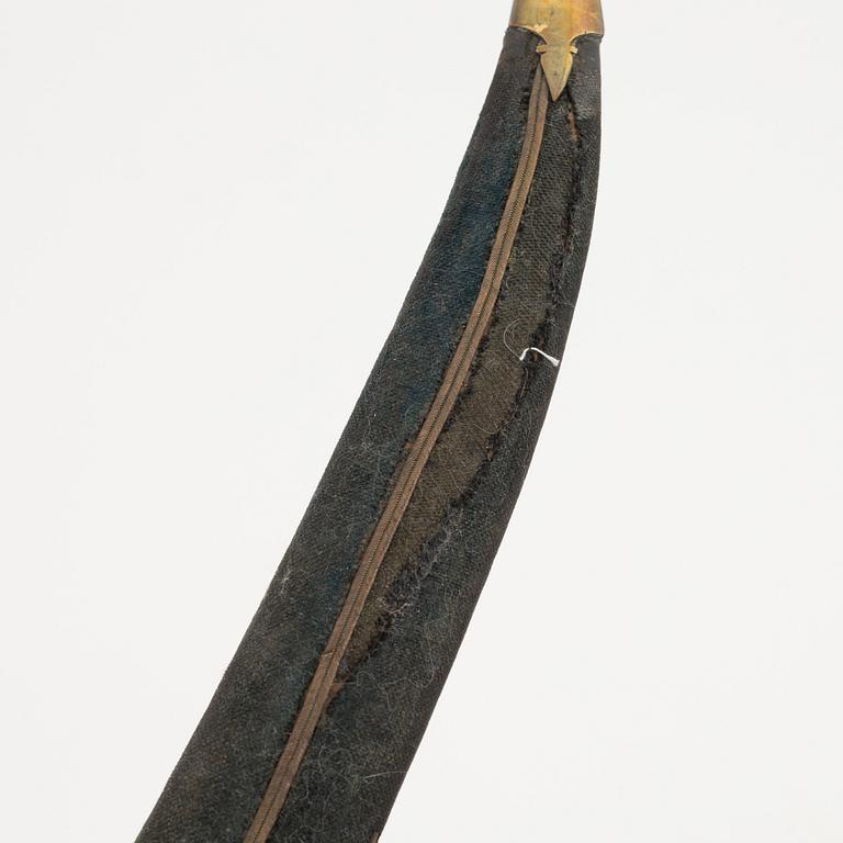 An Indo-Persian dagger with agate handle.