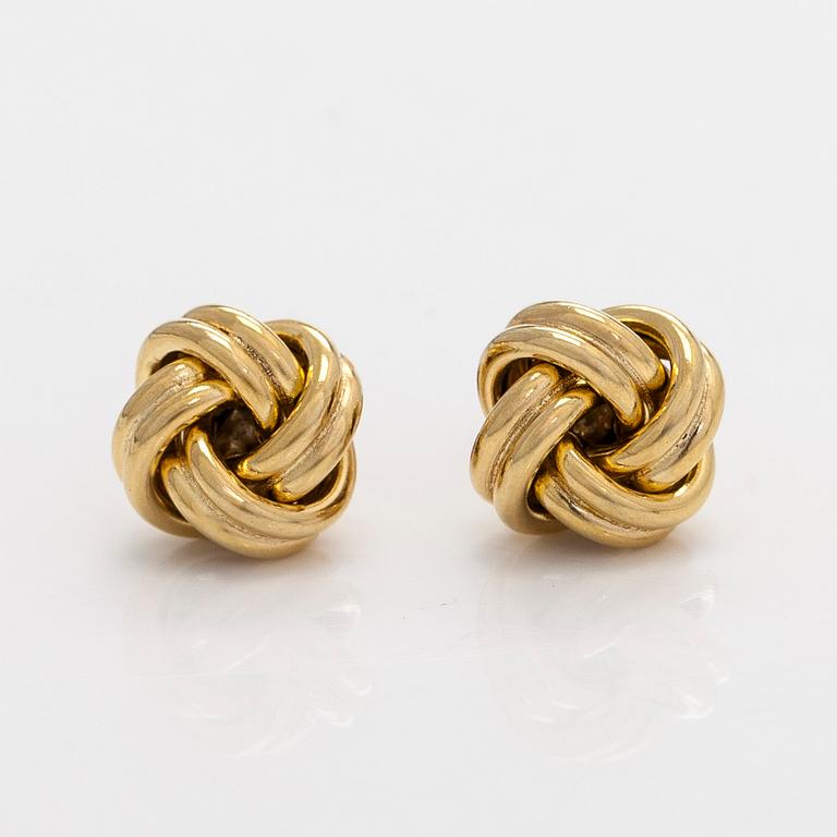Earrings, 14K gold, Italy.