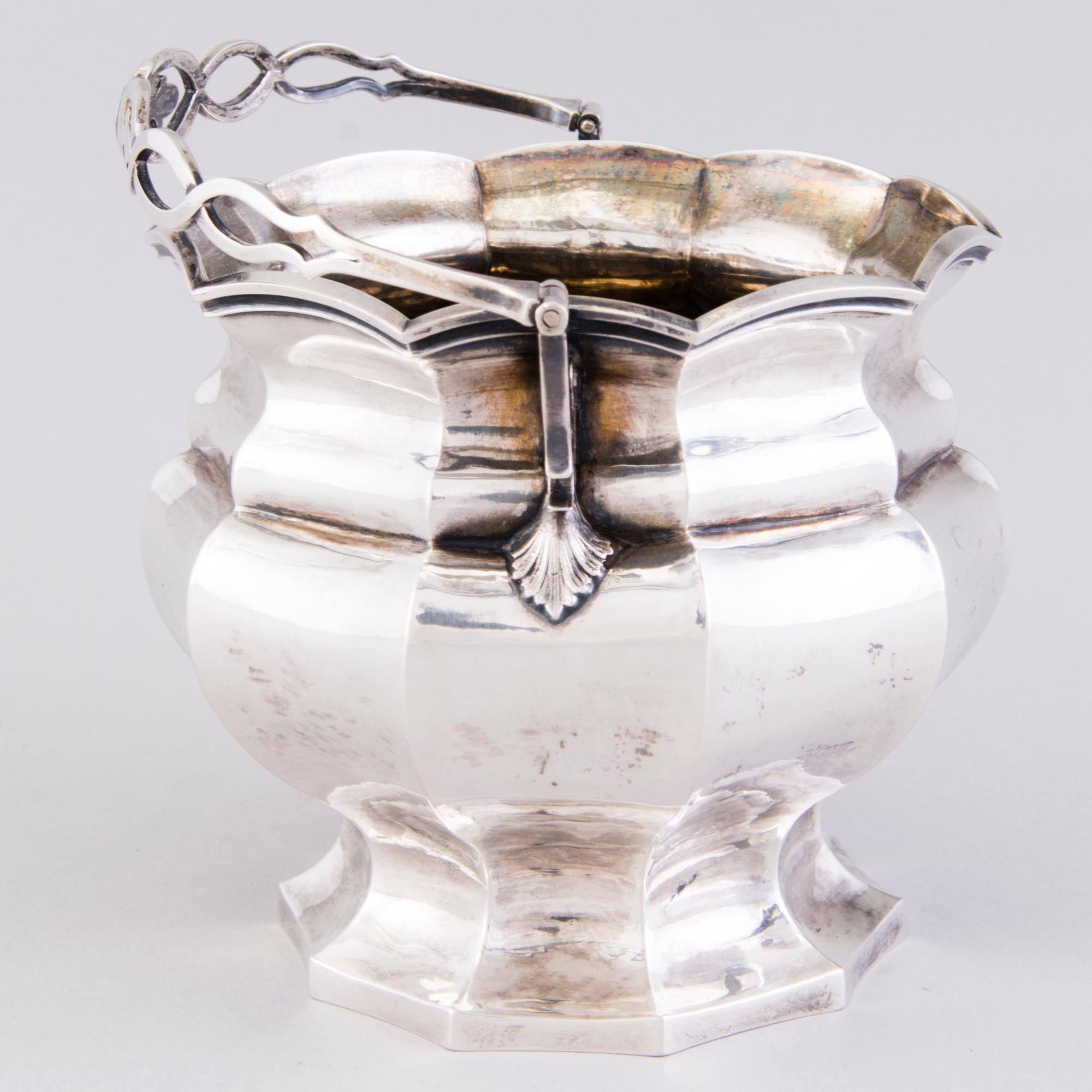 SOCKERSKÅL, silver, Nichols & Plinke, Sankt Petersburg 1860, Ryssland.