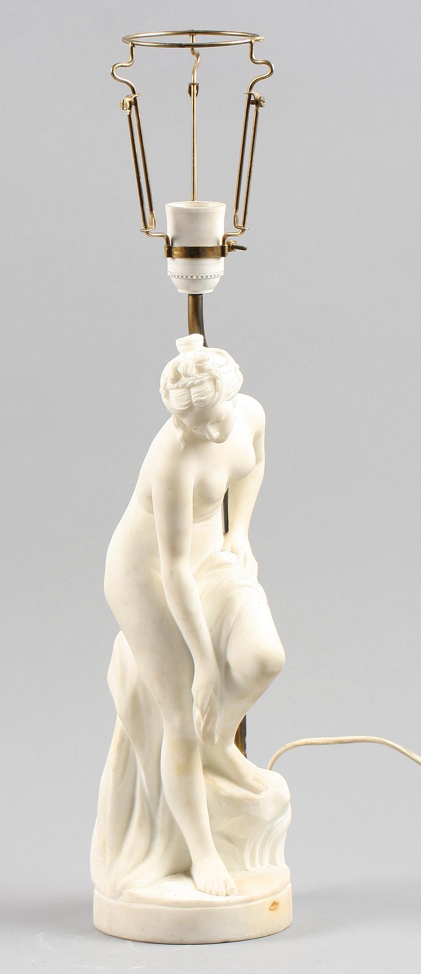 LAMPFOT, marmor, 1800-tal.