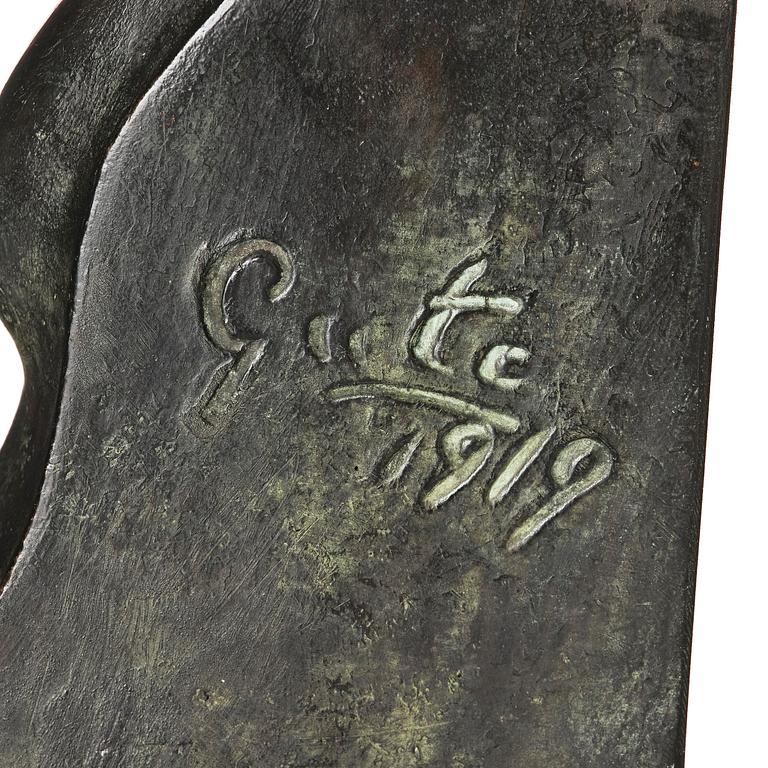 Axel Gute, a pair of Swedish Grace book ends, dated 1919.