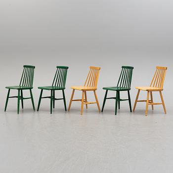 Three 'Preben' and two 'Per' chairs from IKEA, 1970s/1980s.