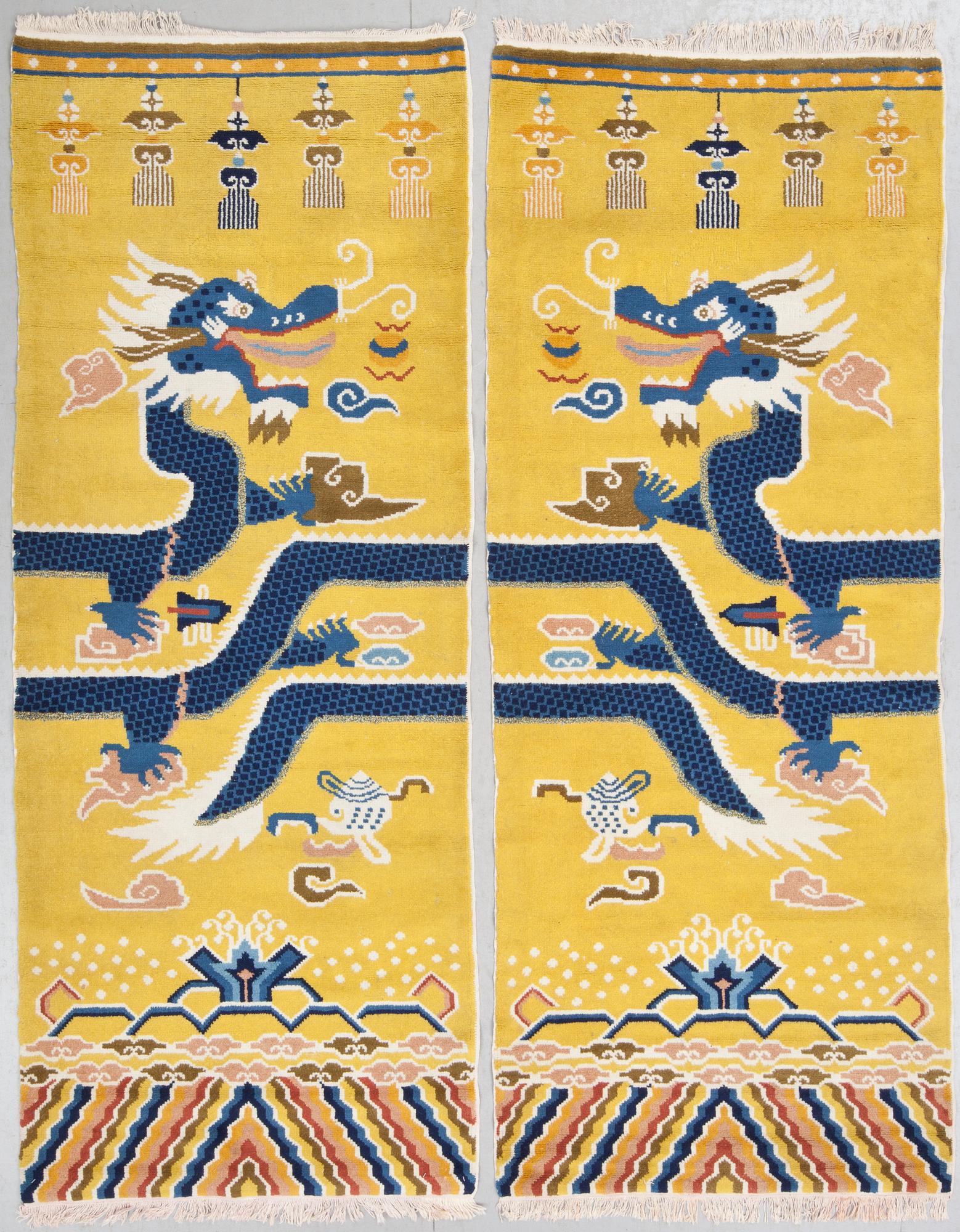PELARMATTOR, ett par. Old/semiantik, Ningxia. Ca 230 x 90.