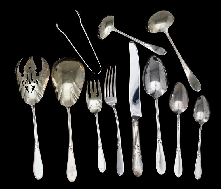 BESTICK, 73 st, sterlingsilver, Gorham, USA, 1900-talets första hälft. Vikt ca 3150 g (exkl knivar).