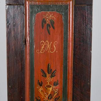 A longcase clock from Åland, Petter Linqvist, dated 1785.