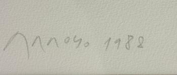EDUARDO ARROYO, färgetsning, sign o dat 1988.