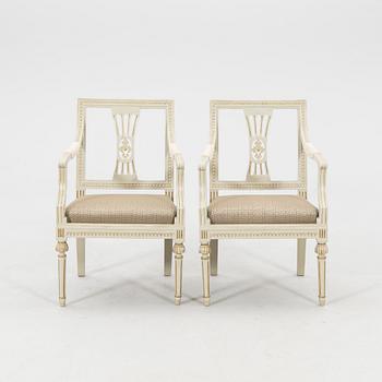 Pair of Sengustavian armchairs, early 19th century.