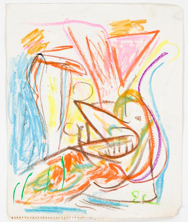 ERLAND CULLBERG, Chalk drawings, 10, signed.