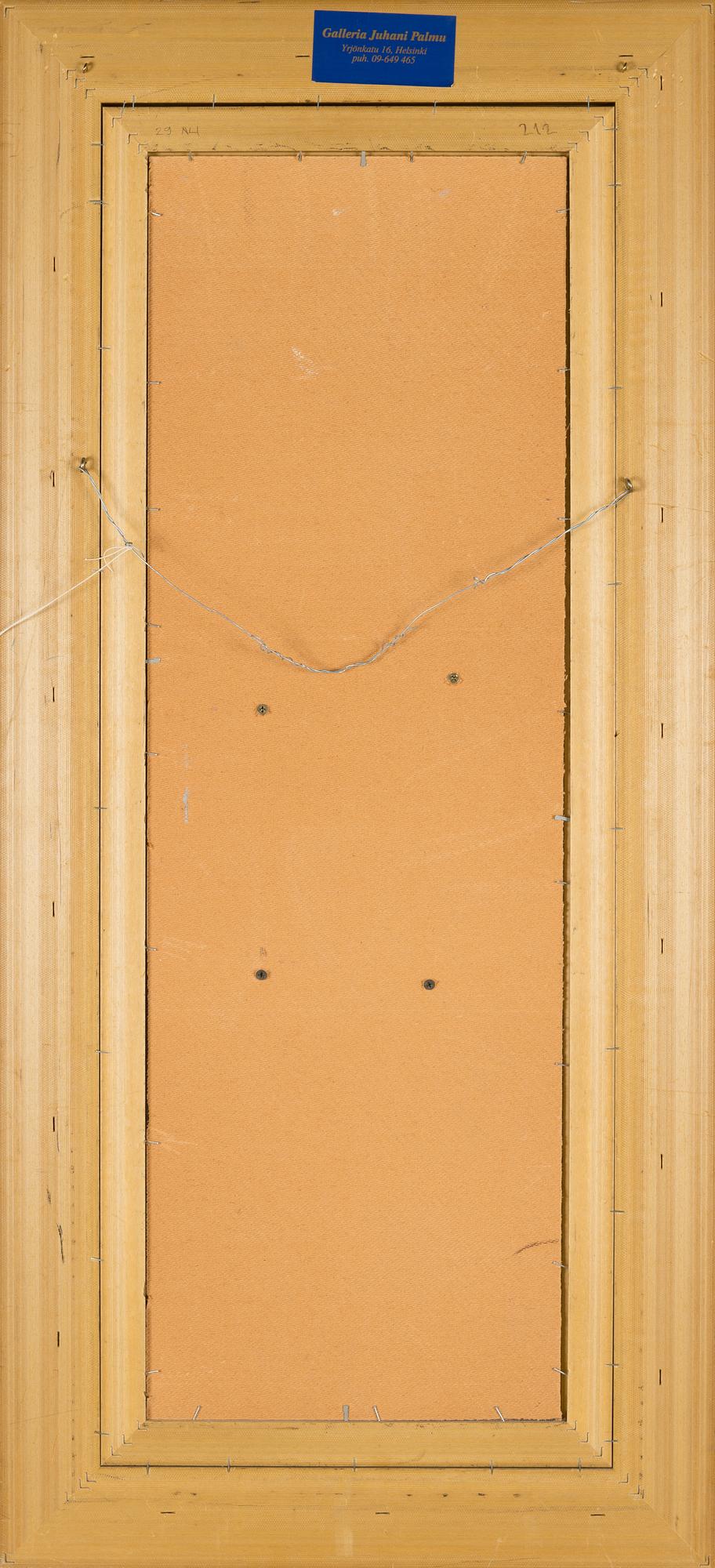 Juhani Palmu, mixed media on board, signed and dated -99.