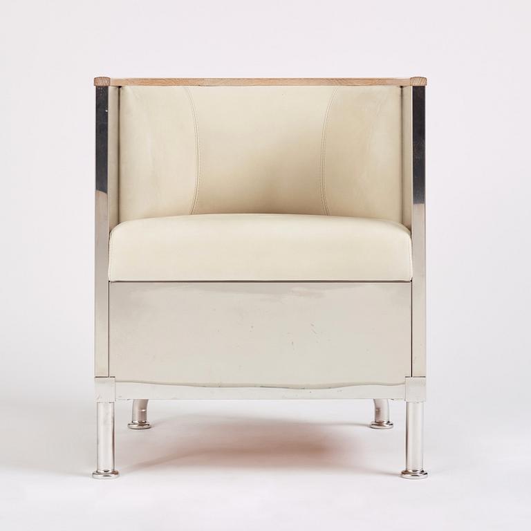 Mats Theselius, an 'Inox' armchair, ed. 33/199, for Källemo, Sweden post 2015.