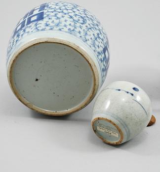 PARTI PORSLIN, 9 delar, Kina, 1700- och 1800-tal.